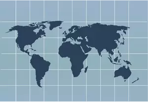 Map of the world outline