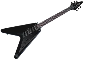 Black electric guitar clip art vector graphics