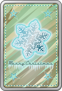 Vector clip art of frozen crystal Christmas card