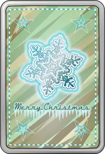 Vektör dondurulmuş Kristal Noel kartı küçük resmini