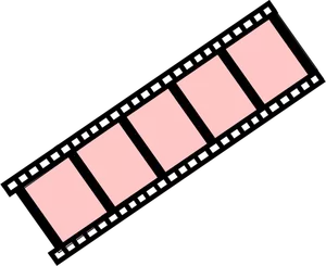 Drawing of basic movie strip with pink slides