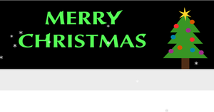 Merry Christmas banner with Christmas tree vector clip art