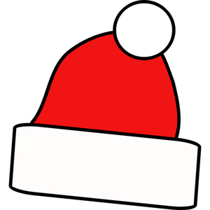 Grafica vectoriala de o pălărie de Crăciun şi simplu,