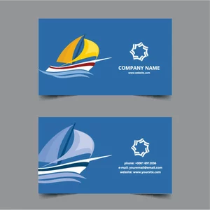 Yacht rental business card
