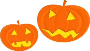 Halloween pumpkins vector clip art