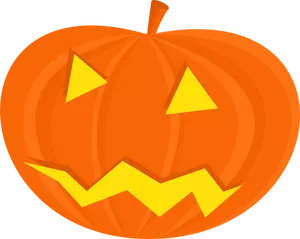 Scary Halloween pumpkin vector drawing