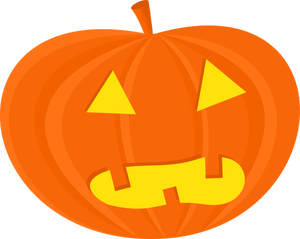 Vector image of angry pumpkin