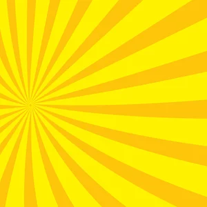 Radiale gelben Sonnenstrahlen