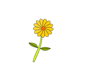 Vektorgrafik med rolig färg blomma