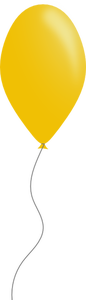 Gelbe Farbe-Ballon-Vektor-Bild