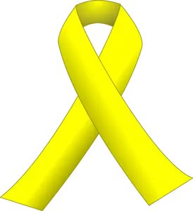 Yellow ribbon vector illustration