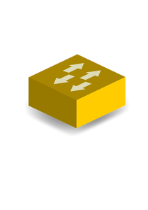 Žlutý přepínač Vektor Klipart