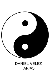 Schwarz / weiß Yin Yang