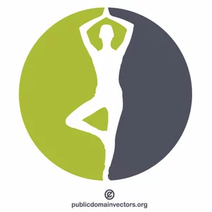 Concetto di logo delle lezioni di yoga
