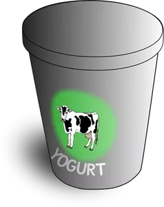 Illustrazione vettoriale di tazza di yogurt