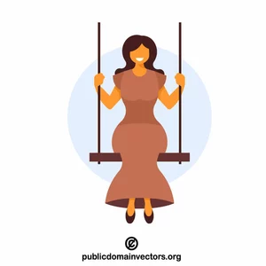 Young woman on a swing