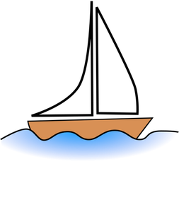 Dessin vectoriel de bateau simple