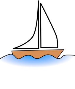 Simple boat vector drawing
