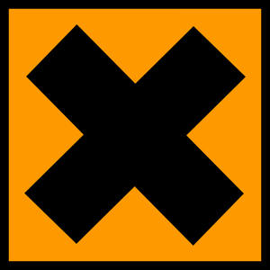 Irritant product warning sign vector illustration