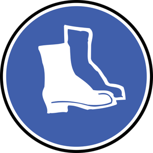 Boot protection sign vector image