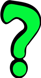 Zelený questionmark znamení vektorový obrázek