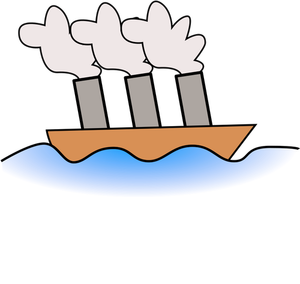 Steamer ship vector image