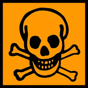 Toxic liquid warning sign vector image