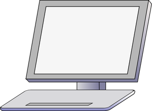 Vektor illustration av framsidan av datorn