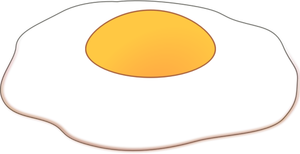 Aurinkoinen puoli ylöspäin paistettu munavektori ClipArt