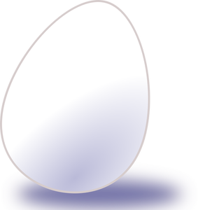 Imagine vectorială de ou alb cu umbra