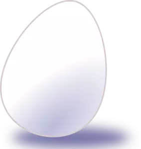Vektorikuva valkoisesta munasta varjolla