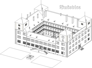 Vektorgrafikk utklipp av renaissance chateau