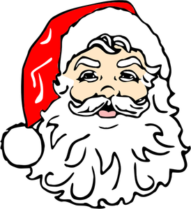 Santa com imagem vetorial de barba