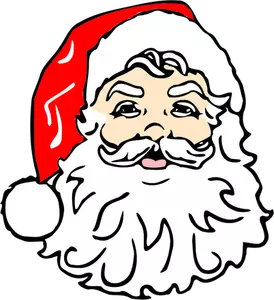 Santa met baard vector afbeelding