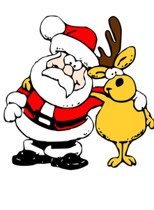 Papai Noel e renas Vector