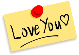 Vector image of love note