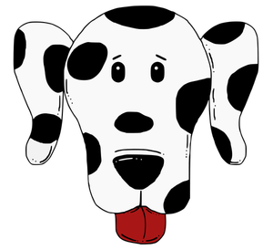 Dalmatian dog portrait vector graphics