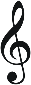 Treble clefs vector symbol
