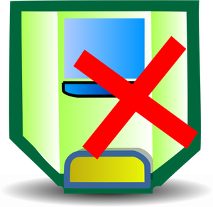 Vector image of green zip unmount sign