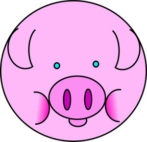 Imagen vectorial de cerdo rosa