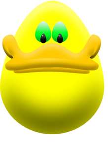 Huevo de Pascua pato vector clip art