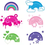 Rainbow dekorace vektorový obrázek