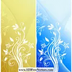 Abstract Floral Banner Background
