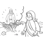 Black and white Bible story