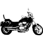 Black and white motorcycle
