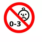 Not suitable for children sign vector image