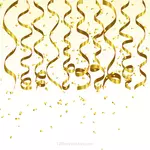 Gold Streamer and Confetti