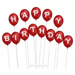 Vermelho feliz aniversário balões