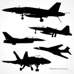 Fighter Plane Silhouettes