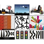City Skylines and Roads Vector Pack